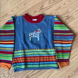 Hanna Andersson Nordic Dala Horse sweater